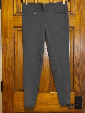Pikeur Candela Women's Full Seat Breeches Gray Size 42 Equestrian Riding Apparel